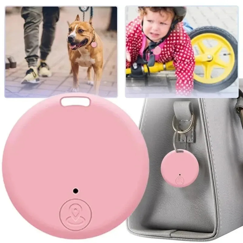 Localizador inteligente rosa para llaves, mascotas, niños y bolso, accesorio de hogar moderno