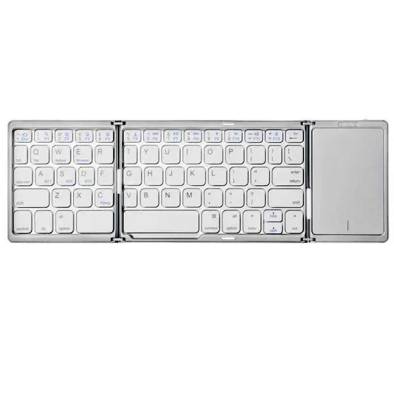 Teclado inalámbrico plegable con touchpad, accesorio tecnológico portátil para hogar moderno
